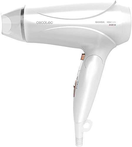 Cecotec Bamba IoniCare 5400 Power&amp;Go - Secador de Pelo de Viaje Básico (Motor Profesional 2400 W