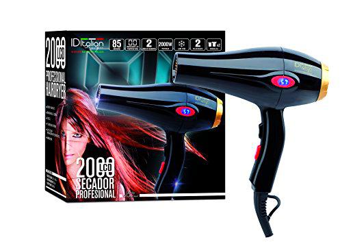 ID Italian Design - Secador de Pelo Profesional 2000W, Negro