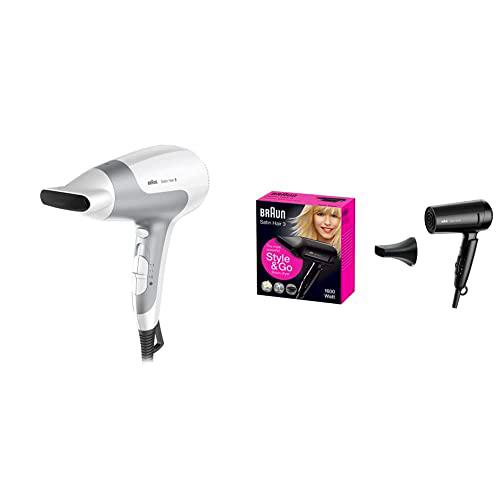 Braun Satin Hair 5 PowerPerfection HD580 - Secador con tecnología iónica + Secador de pelo viaje