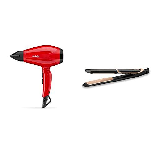 BaByliss Secador de pelo Pro Intense 2400 AC Motor Made in Italy 6615E &amp; BaByliss ST393E Plancha de pelo profesional