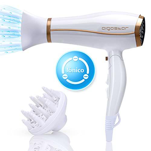 Aigostar Luna - Secador de pelo profesional de 2200 W con iones negativos