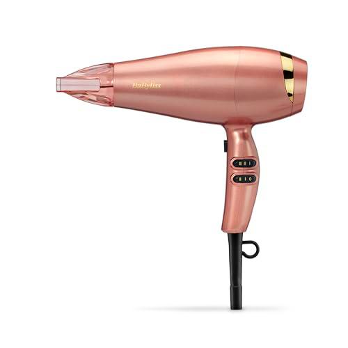 BaByliss 5336PE Secador de pelo Rose Gold 2100, Tecnología iónica antiencrespamiento