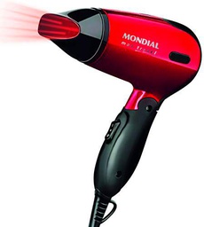 Mondial 163540 - Mondial - Secador de viaje 1200W, rojo