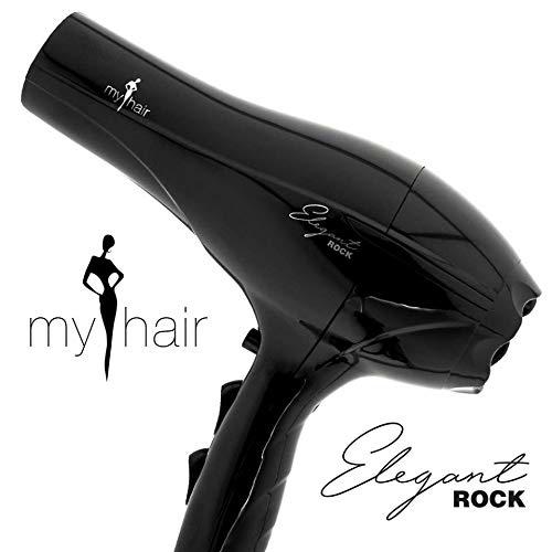 Secador de Pelo Profesional Ligero Potente Elegant Rock 2000W Negro (Black)