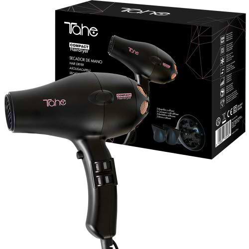 Tahe Secador de Pelo de Mano Oro Rosa Compact Hair Dryer Potencia 2000W con 5 Temperaturas