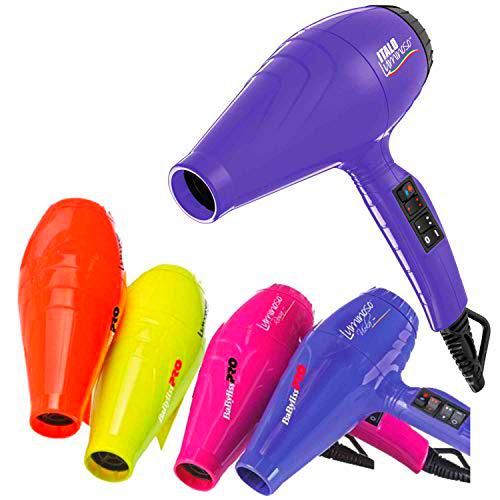 Babyliss Pro - Secador luminoso ionico, 6 ajustes de calor y velocidad