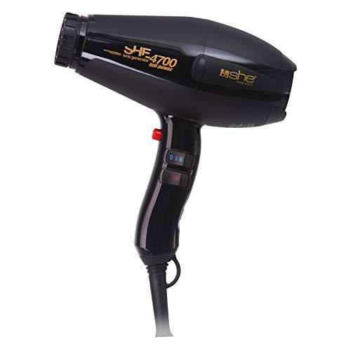 SHE she-4700.Negro secador de pelo, Negro