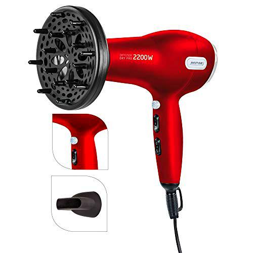 MPM MSW-11 secador de pelo profesional + Difusor, 2 ajustes de Velocidad