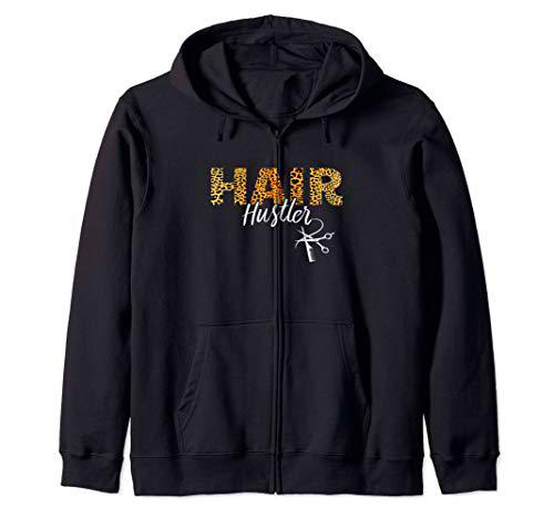 Hair Hustler - Hairstylist Gifts - Hairdresser Gift Leopard Sudadera con Capucha